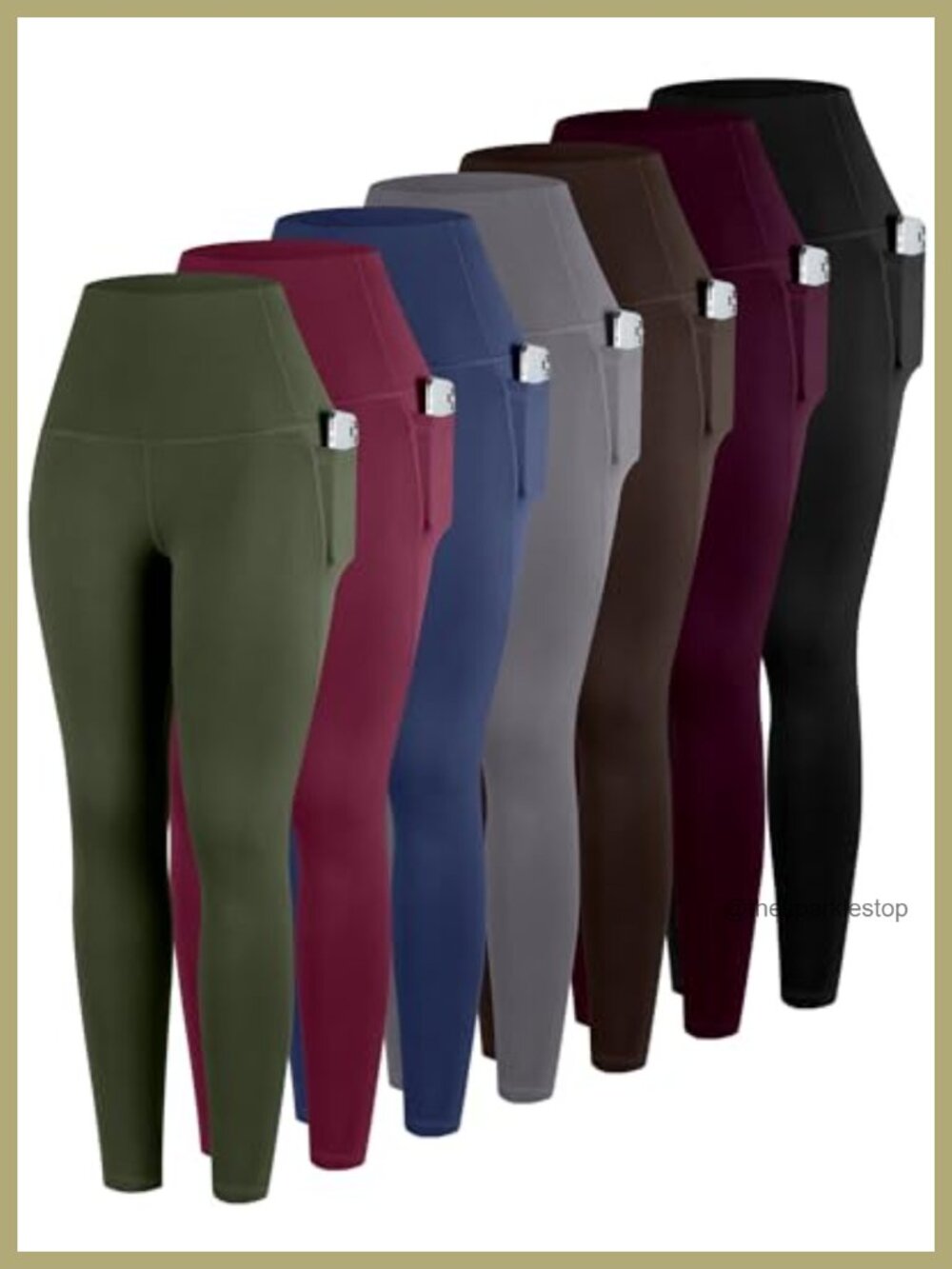 High Waisted Leggings with Pockets Tummy Control Yoga Pants